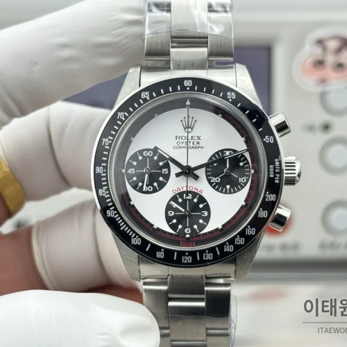 롤렉스 데이토나 뉴먼 팬더다이얼 핸드와인딩 크로노그래프 37mm (5)