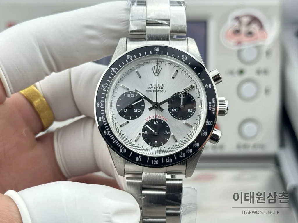 롤렉스 데이토나 뉴먼 팬더다이얼 핸드와인딩 크로노그래프 37mm (6)