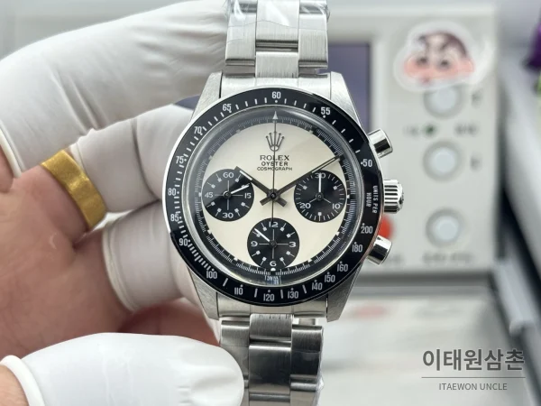 롤렉스 데이토나 뉴먼 팬더다이얼 핸드와인딩 크로노그래프 37mm (7)