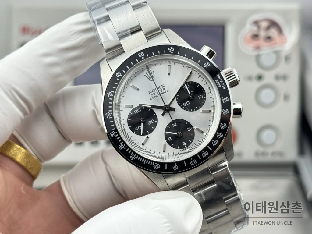롤렉스 데이토나 뉴먼 팬더다이얼 핸드와인딩 크로노그래프 37mm (4)