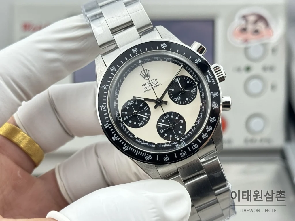 롤렉스 데이토나 뉴먼 팬더다이얼 핸드와인딩 크로노그래프 37mm (7)