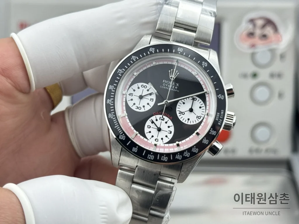 롤렉스 데이토나 뉴먼 팬더다이얼 핸드와인딩 크로노그래프 37mm (3)