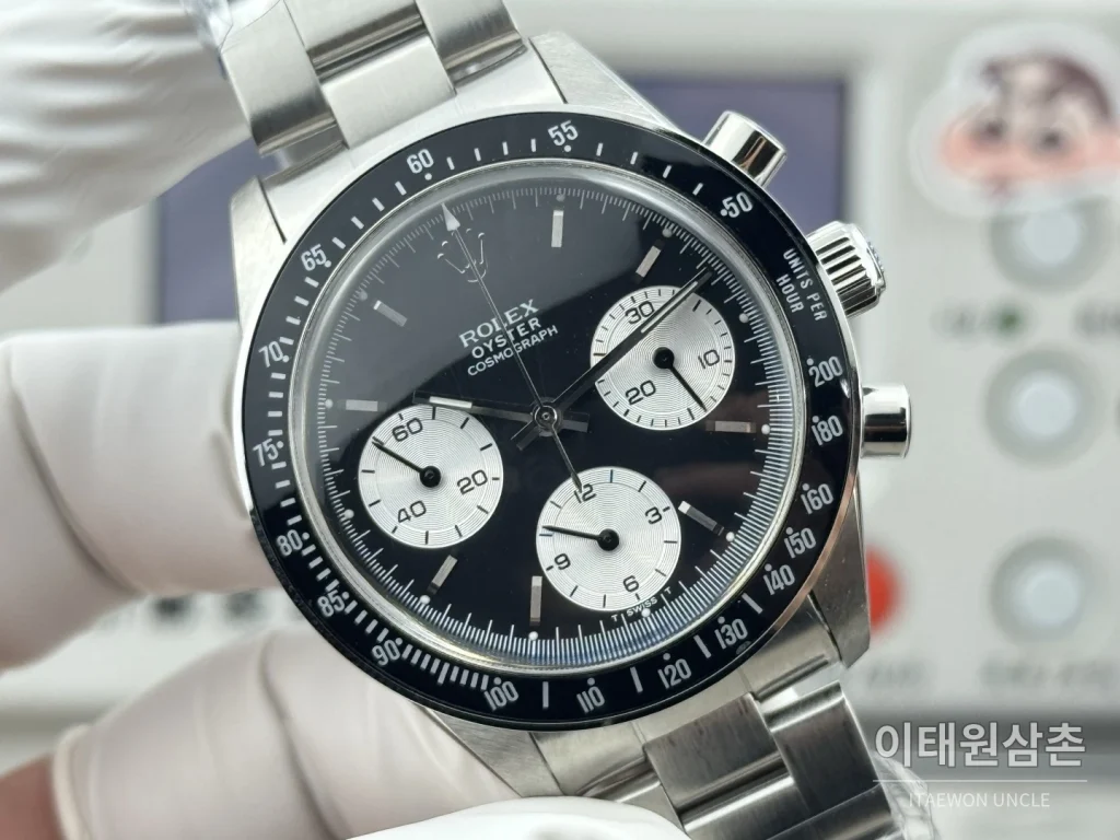 롤렉스 데이토나 뉴먼 팬더다이얼 핸드와인딩 크로노그래프 37mm