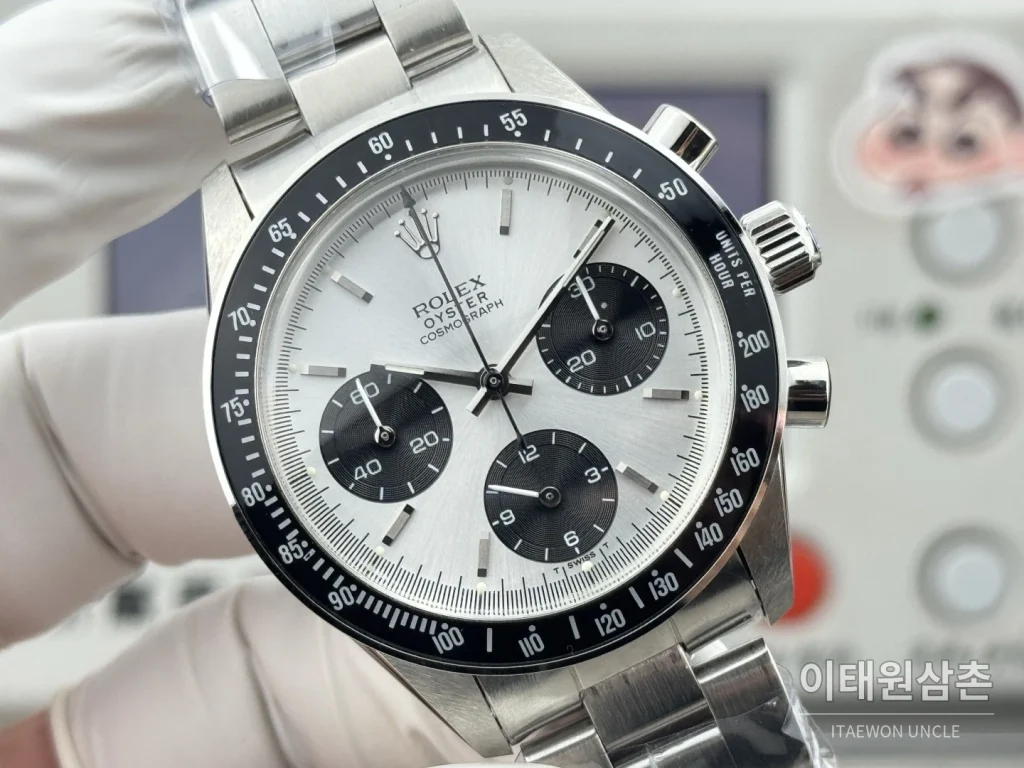 롤렉스 데이토나 뉴먼 팬더다이얼 핸드와인딩 크로노그래프 37mm (4)