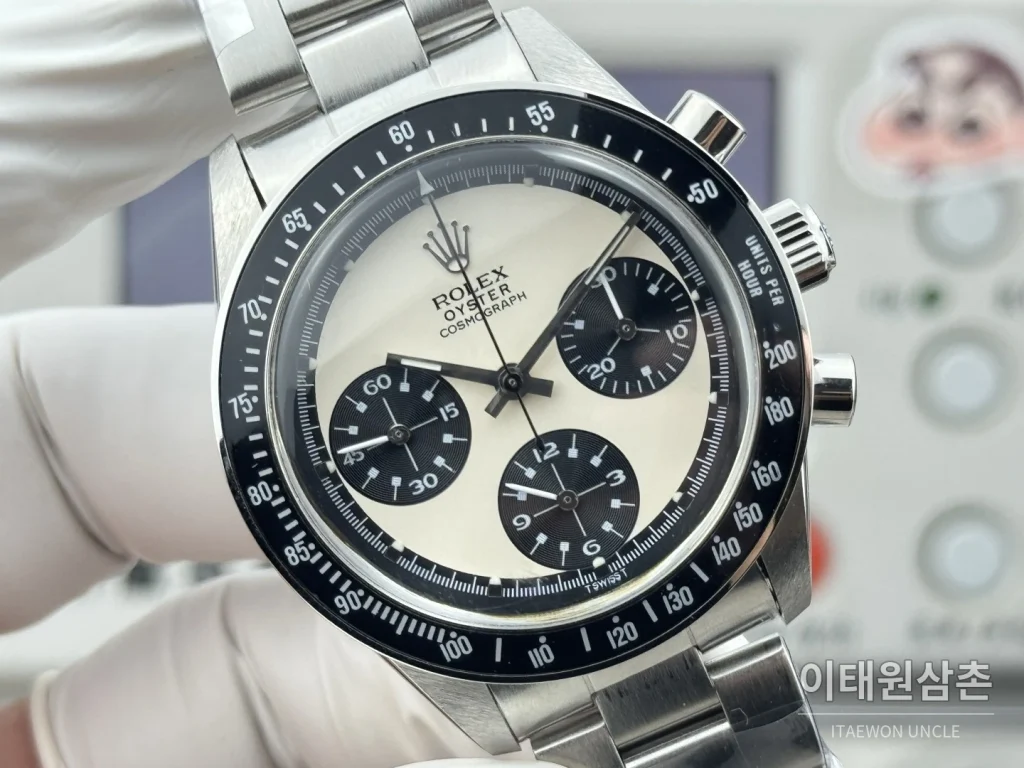 롤렉스 데이토나 뉴먼 팬더다이얼 핸드와인딩 크로노그래프 37mm (7)