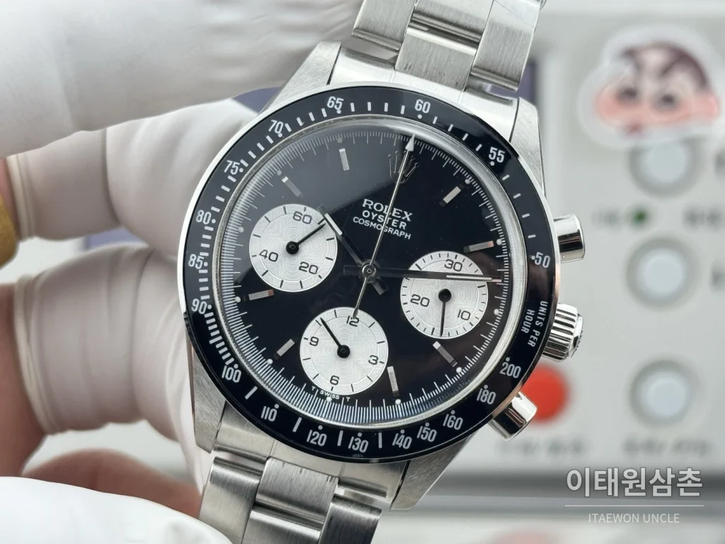 롤렉스 데이토나 뉴먼 팬더다이얼 핸드와인딩 크로노그래프 37mm