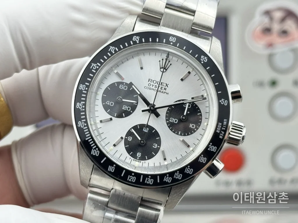 롤렉스 데이토나 뉴먼 팬더다이얼 핸드와인딩 크로노그래프 37mm (4)