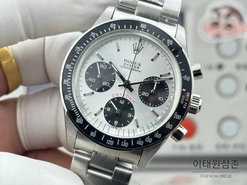 롤렉스 데이토나 뉴먼 팬더다이얼 핸드와인딩 크로노그래프 37mm (6)