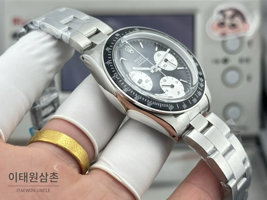 롤렉스 데이토나 뉴먼 팬더다이얼 핸드와인딩 크로노그래프 37mm