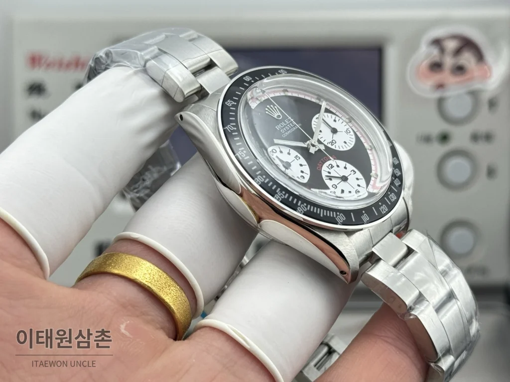 롤렉스 데이토나 뉴먼 팬더다이얼 핸드와인딩 크로노그래프 37mm (3)