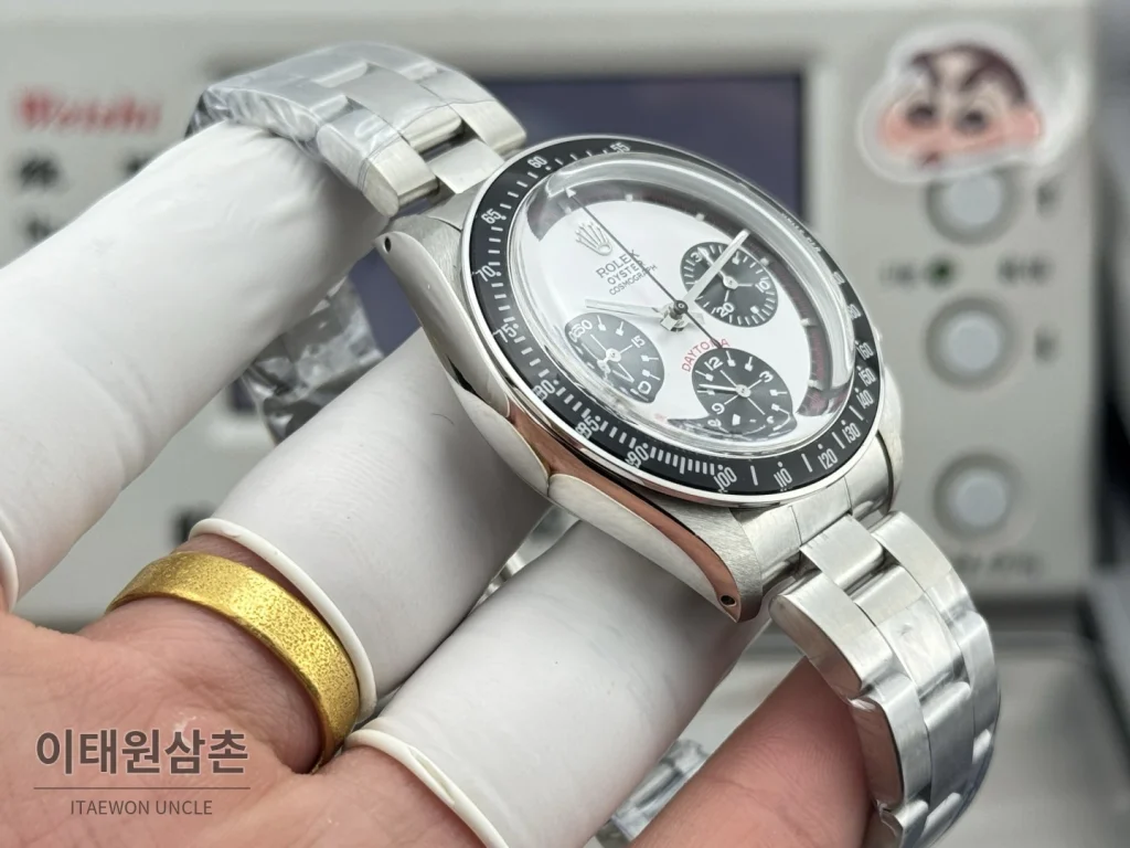 롤렉스 데이토나 뉴먼 팬더다이얼 핸드와인딩 크로노그래프 37mm (5)