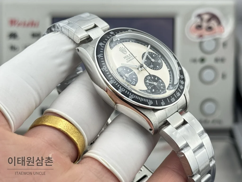 롤렉스 데이토나 뉴먼 팬더다이얼 핸드와인딩 크로노그래프 37mm (7)