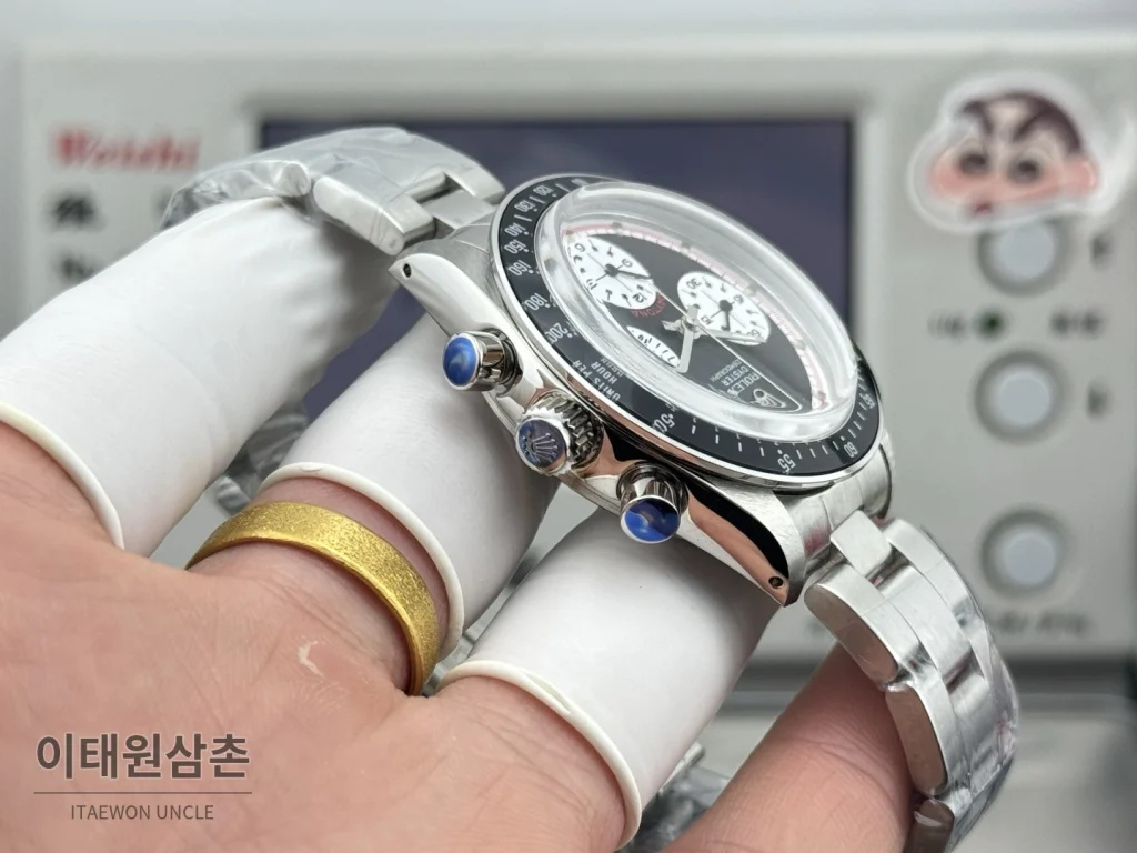 롤렉스 데이토나 뉴먼 팬더다이얼 핸드와인딩 크로노그래프 37mm (3)