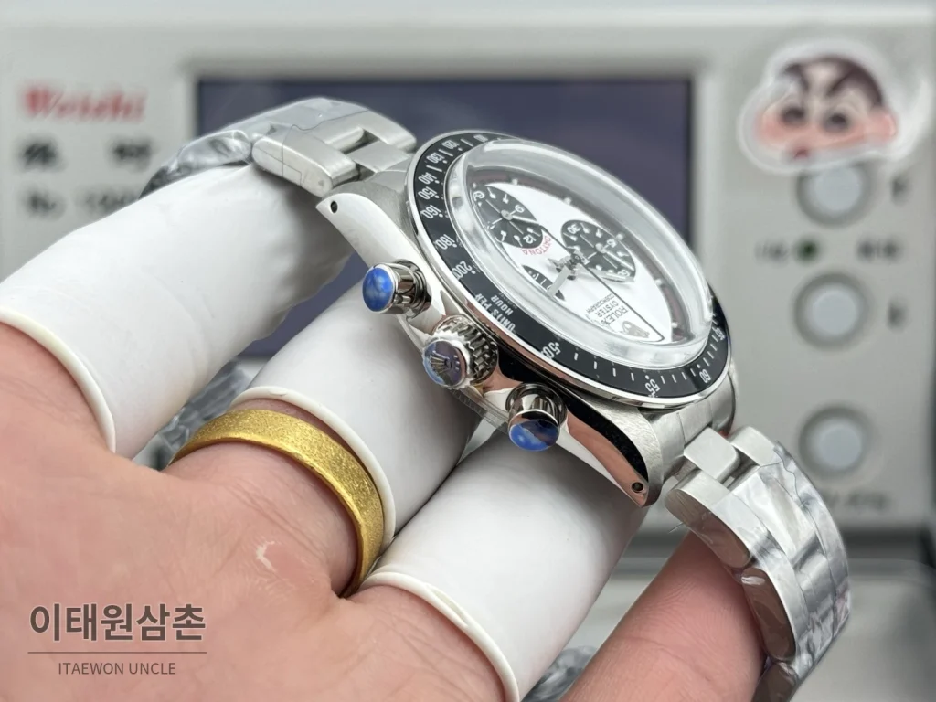 롤렉스 데이토나 뉴먼 팬더다이얼 핸드와인딩 크로노그래프 37mm (5)
