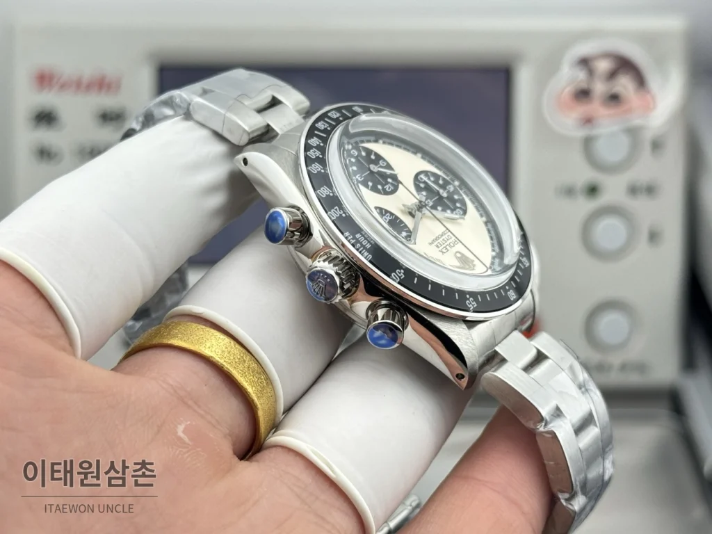 롤렉스 데이토나 뉴먼 팬더다이얼 핸드와인딩 크로노그래프 37mm (7)