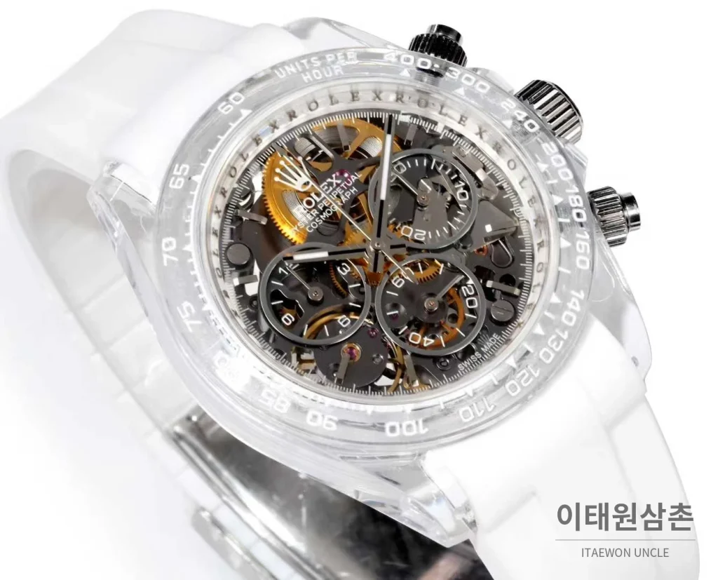 롤렉스 데이토나 러버밴드 블랙다이얼 크로노그래프 오토매틱 40mm