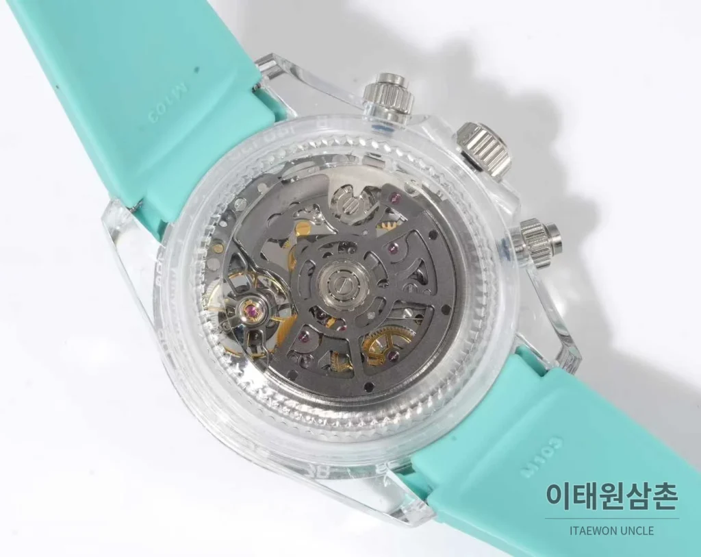 롤렉스 데이토나 러버밴드 블랙다이얼 크로노그래프 오토매틱 40mm (2)