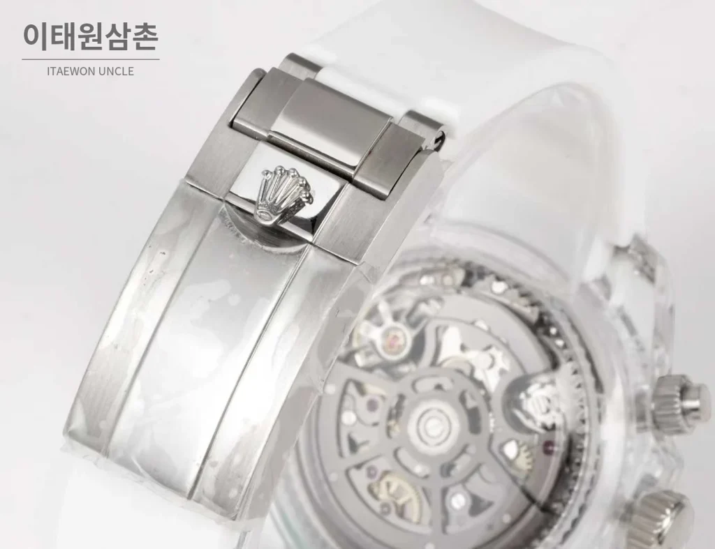롤렉스 데이토나 러버밴드 블랙다이얼 크로노그래프 오토매틱 40mm