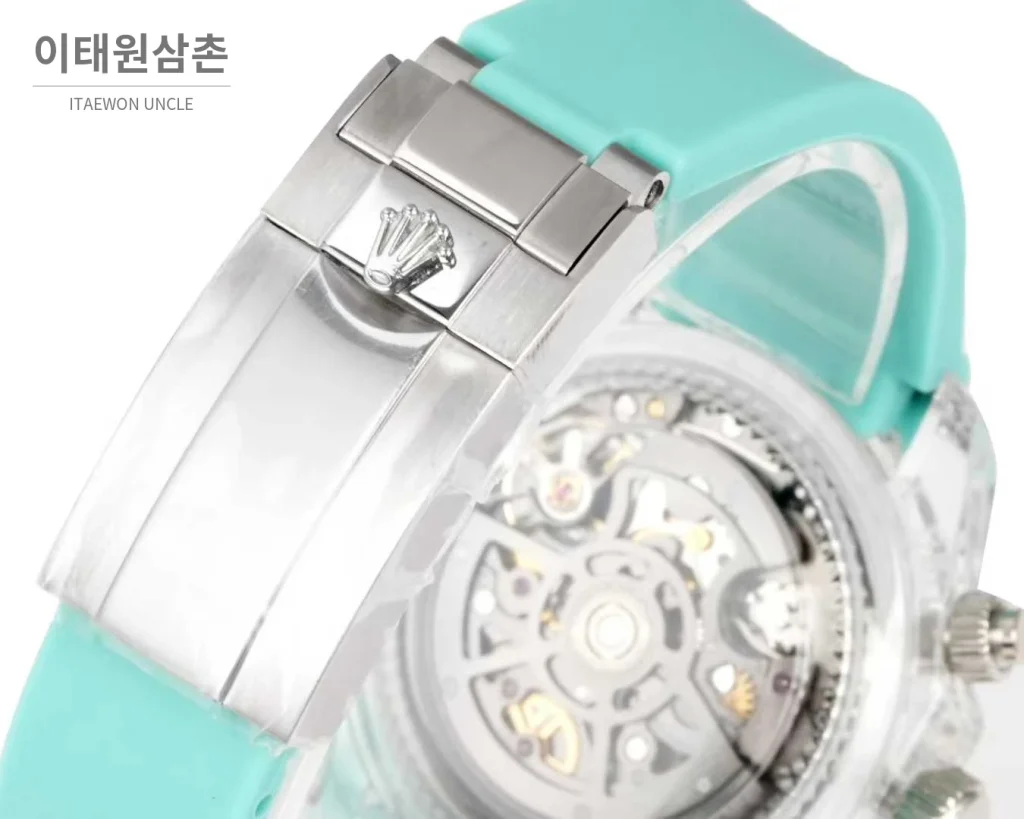 롤렉스 데이토나 러버밴드 블랙다이얼 크로노그래프 오토매틱 40mm (2)