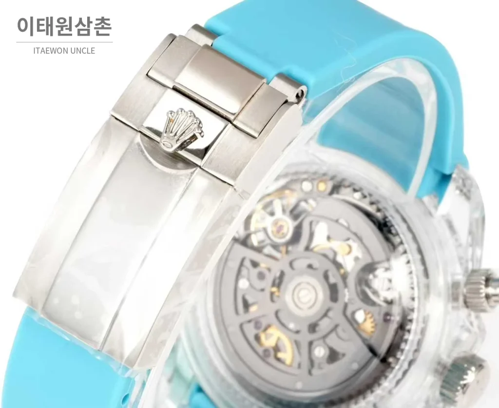 롤렉스 데이토나 러버밴드 블랙다이얼 크로노그래프 오토매틱 40mm (3)