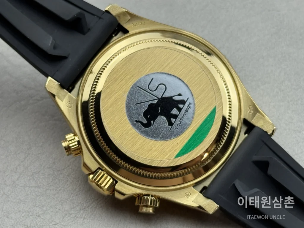 롤렉스 데이토나 옐로우골드 블랙세라믹 크로노그래프 오토매틱 40mm