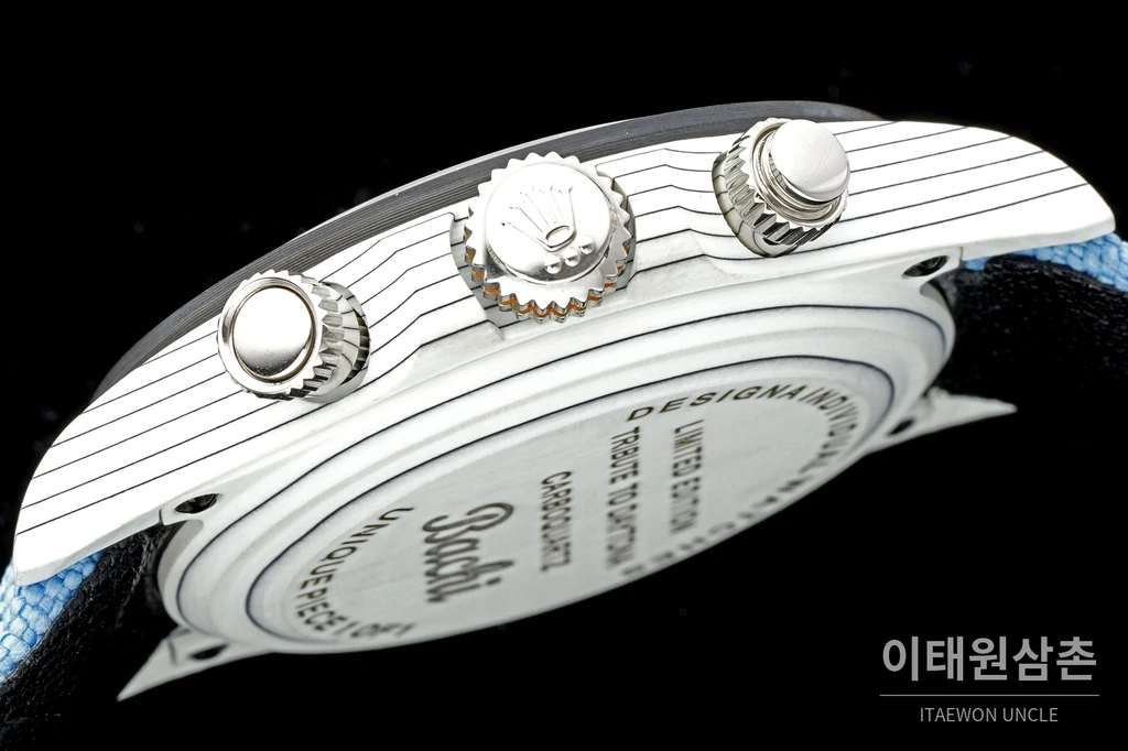 롤렉스 DIW 데이토나 카본 블랙다이얼 스카이블루 스트랩 크로노그래프 40mm