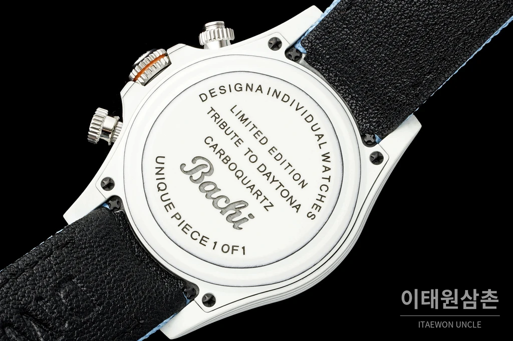 롤렉스 DIW 데이토나 카본 블랙다이얼 스카이블루 스트랩 크로노그래프 40mm