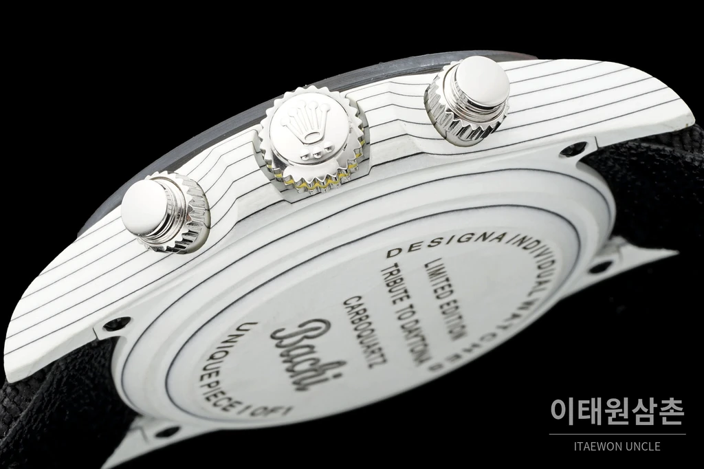 롤렉스 DIW 데이토나 카본 실버다이얼 레드포인트 블랙 스트랩 크로노그래프 40mm