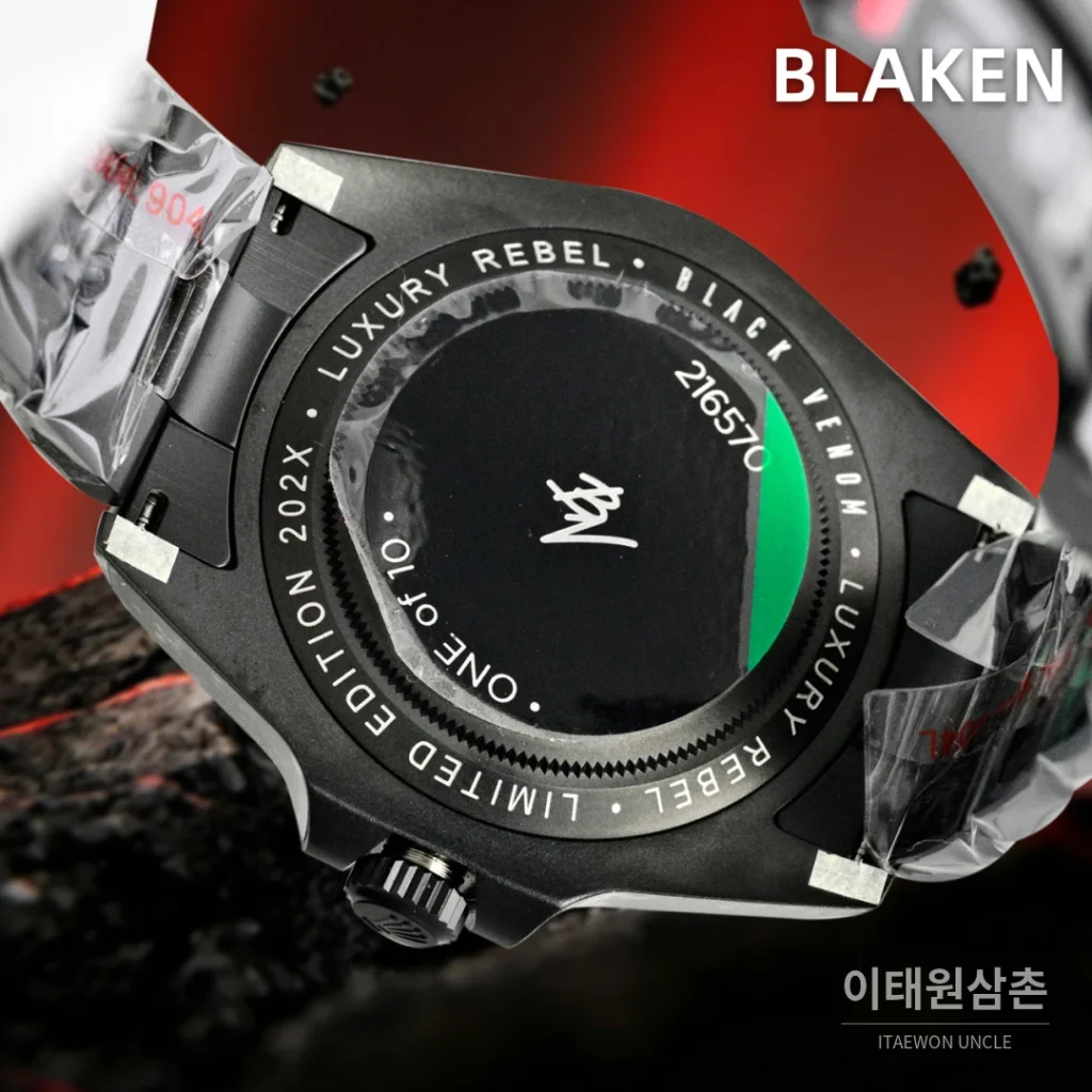 롤렉스 익스플로러2 블라켄 DLC 블랙 GMT 오토매틱 42mm 블랙 다이얼 (2)