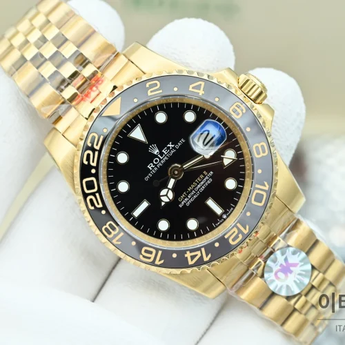 롤렉스 GMT마스터 II 오토매틱 40mm (4) 롤렉스 GMT마스터 II 오토매틱 40mm 블랙 다이얼 골드 브레이슬릿 그레이 베젤