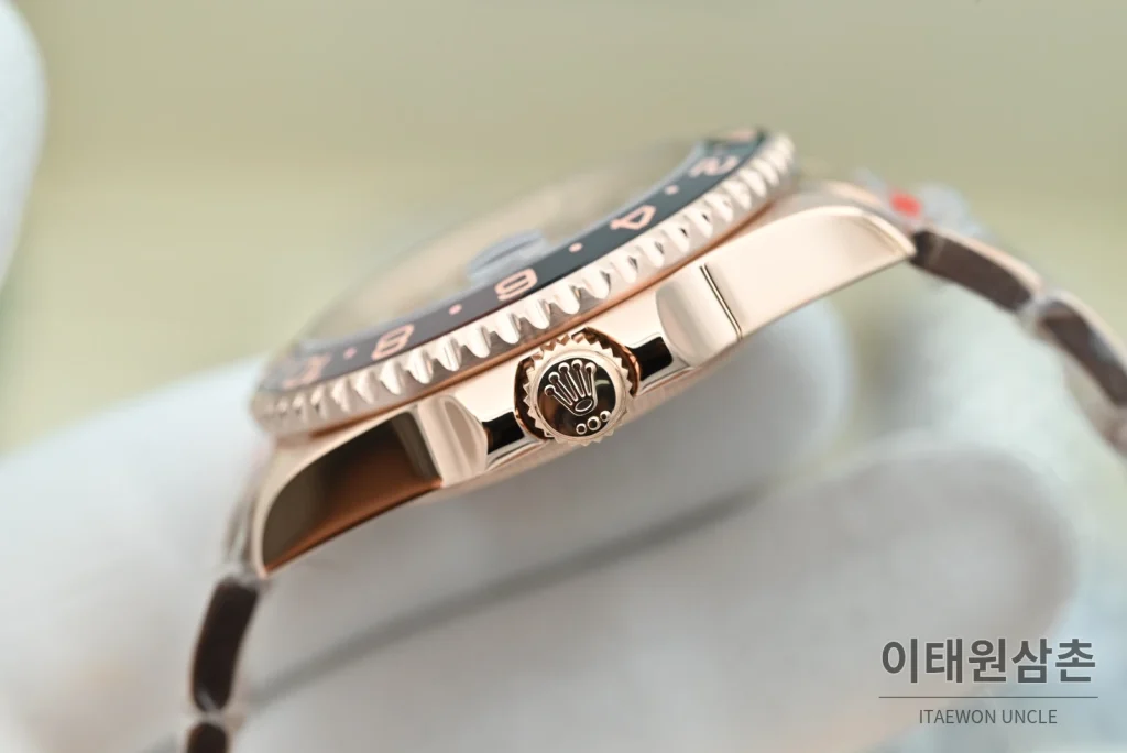롤렉스 GMT마스터 II 오토매틱 40mm 멀티컬러 다이얼 로즈골드 브레이슬릿 블랙 베젤