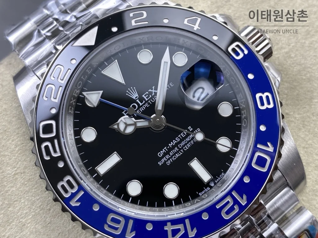 롤렉스 GMT-마스터 II 904L 스틸 세라믹베젤 오토매틱 40mm