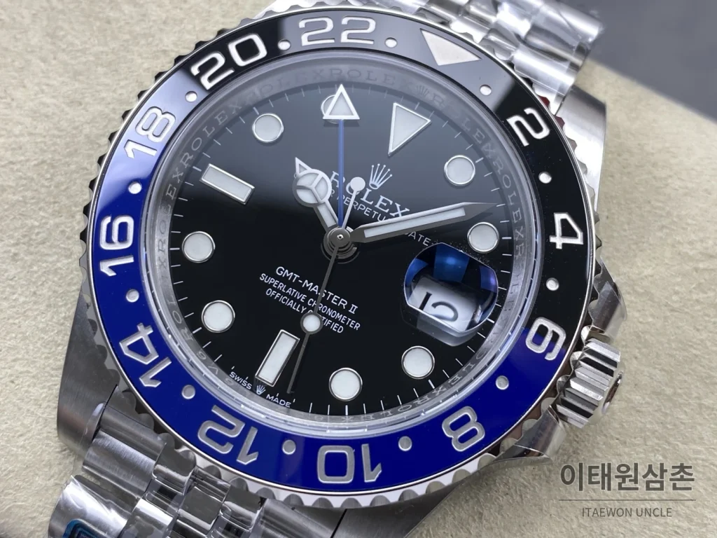 롤렉스 GMT-마스터 II 904L 스틸 세라믹베젤 오토매틱 40mm