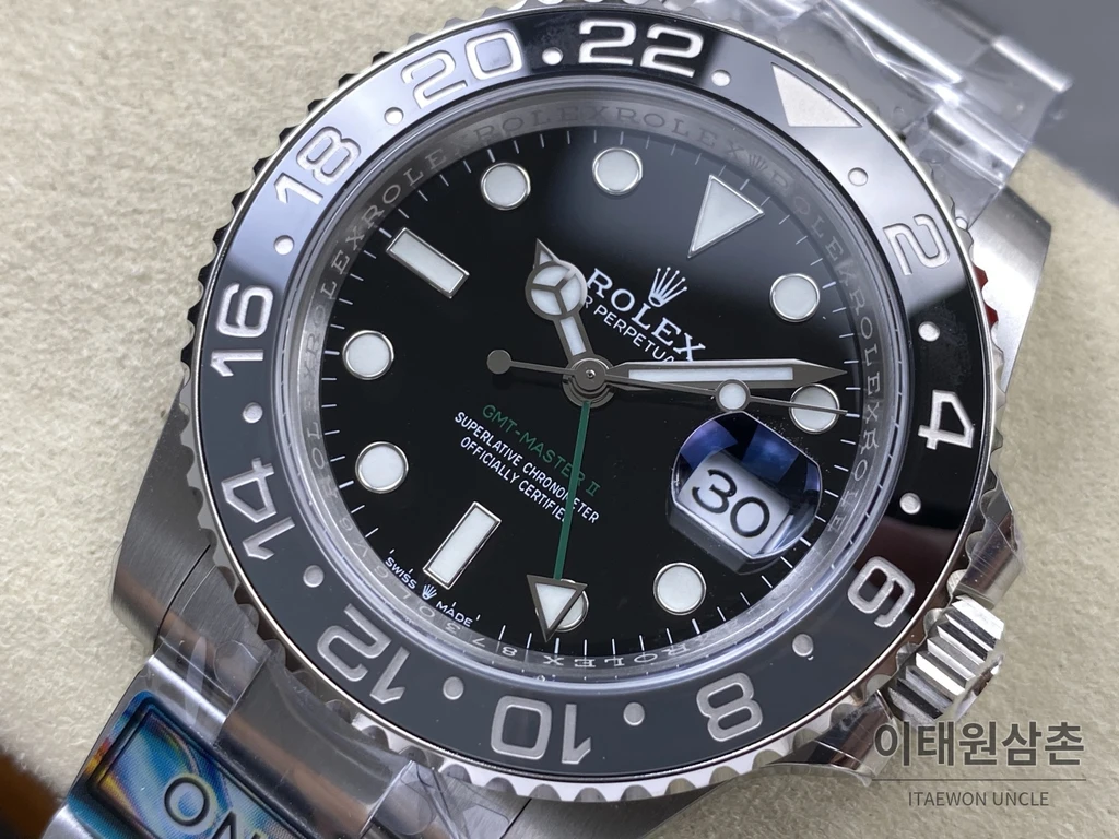 롤렉스 GMT-마스터 II 904L 스틸 세라믹베젤 3285무브먼트 오토매틱 40mm