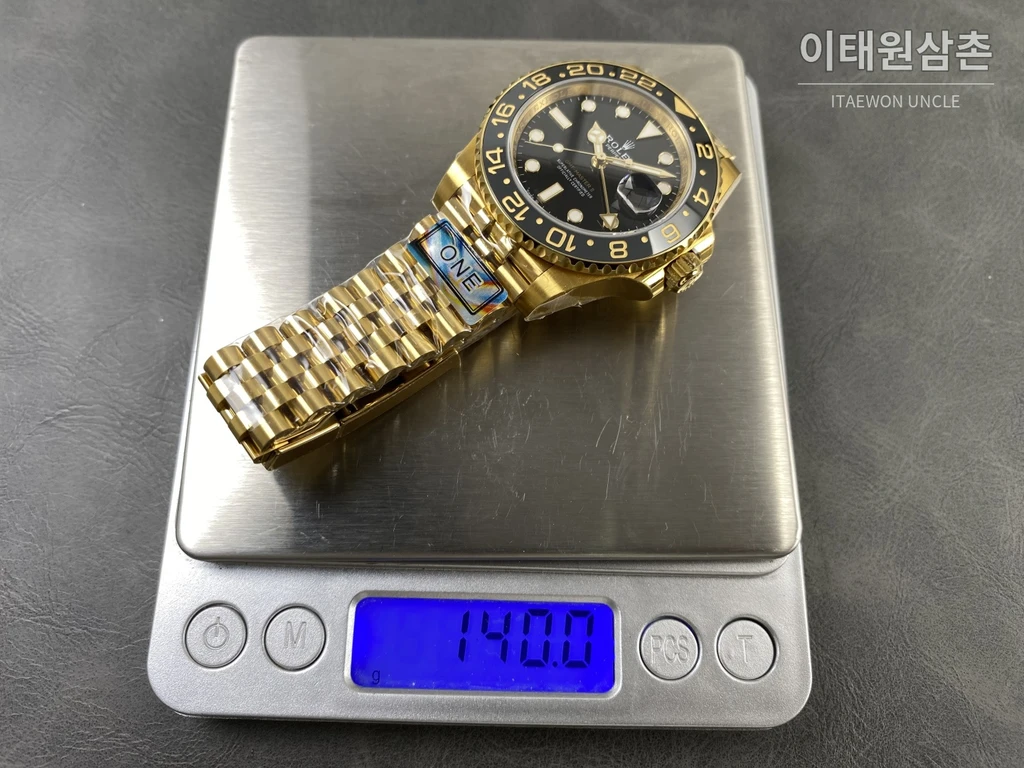 롤렉스 GMT-마스터 II 904L 스틸 세라믹베젤 3285무브먼트 골드베젤 오토매틱 40mm