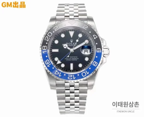 롤렉스 GMT마스터2 904L스틸 세라믹베젤 듀얼타임 오토매틱 블랙 다이얼 (2)