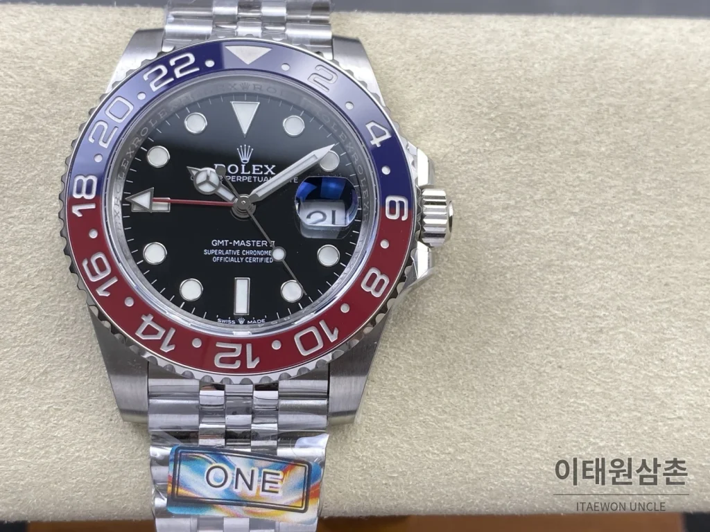 롤렉스 GMT-마스터 II 904L 스틸 팹시 세라믹베젤 오토매틱