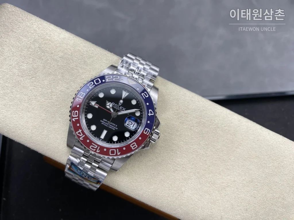 롤렉스 GMT-마스터 II 904L 스틸 팹시 세라믹베젤 오토매틱