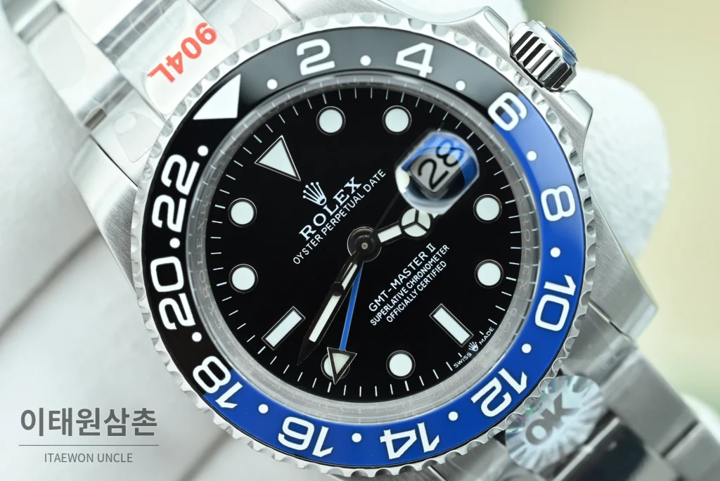 롤렉스 GMT마스터Ⅱ 배트맨 블랙블루베젤 오이스터 40mm