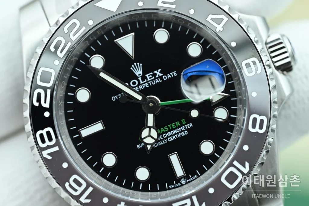 롤렉스 GMT마스터Ⅱ 블랙그레이베젤 오이스터 브레이슬릿 40mm
