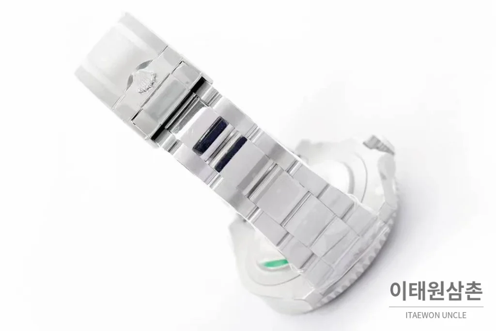 롤렉스 GMT 마스터 II 레프트핸드 스프라이트 그린 블랙 베젤 오토매틱 40mm 블랙 / 그린