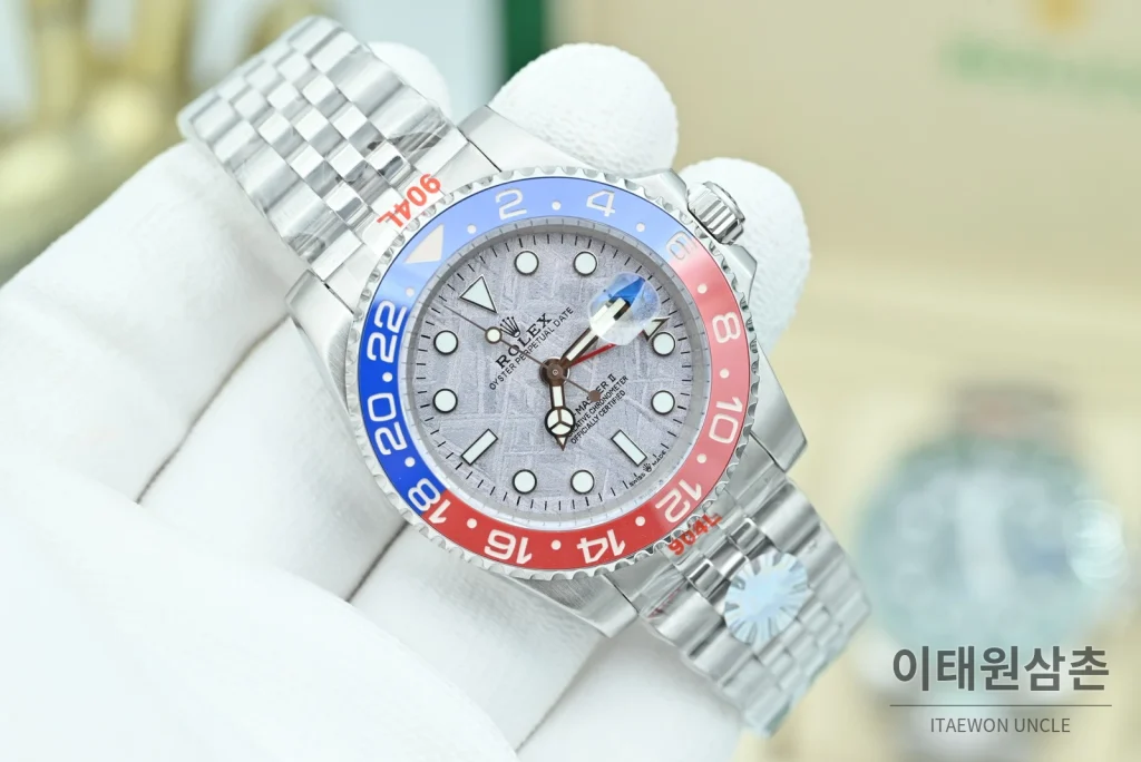 롤렉스 GMT마스터Ⅱ 운석다이얼 레드블루베젤 오토매틱 40mm