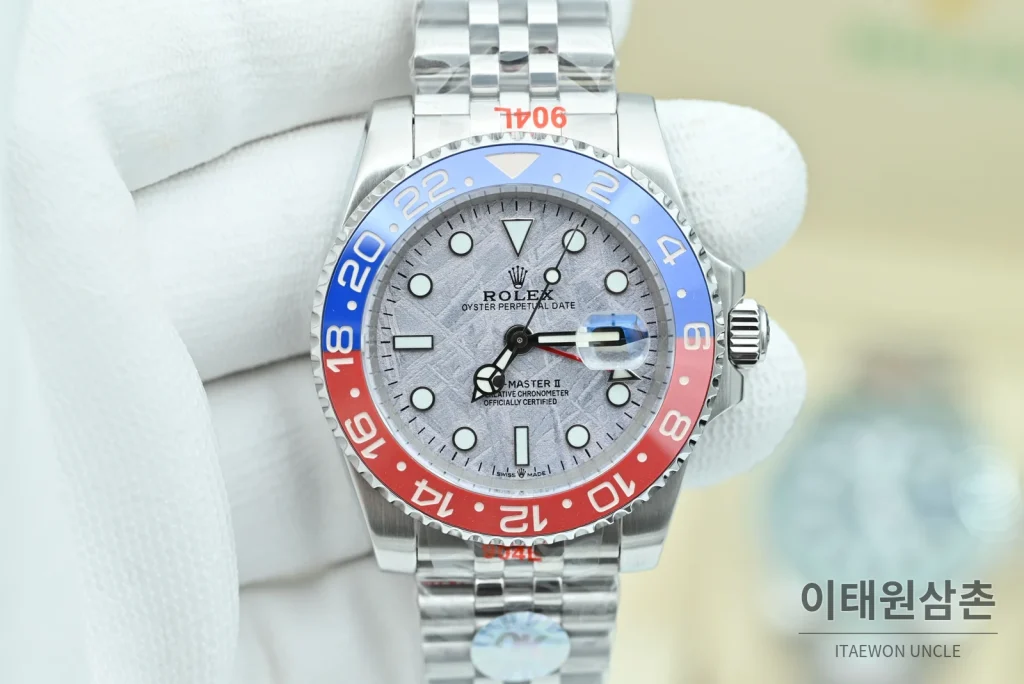 롤렉스 GMT마스터Ⅱ 운석다이얼 레드블루베젤 오토매틱 40mm