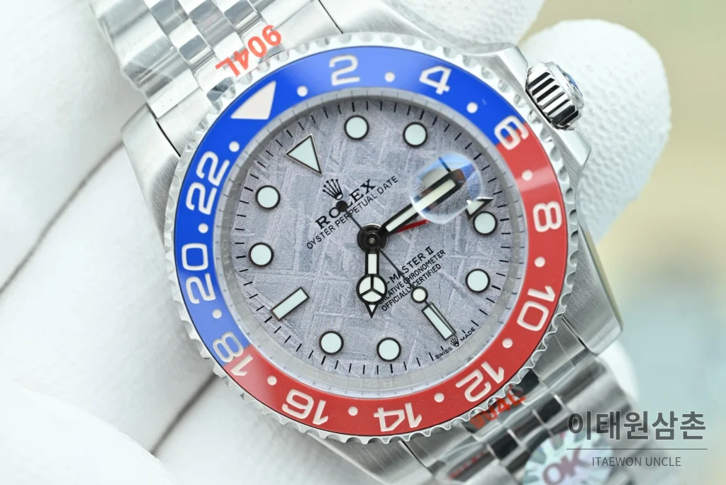 롤렉스 GMT마스터Ⅱ 운석다이얼 레드블루베젤 오토매틱 40mm