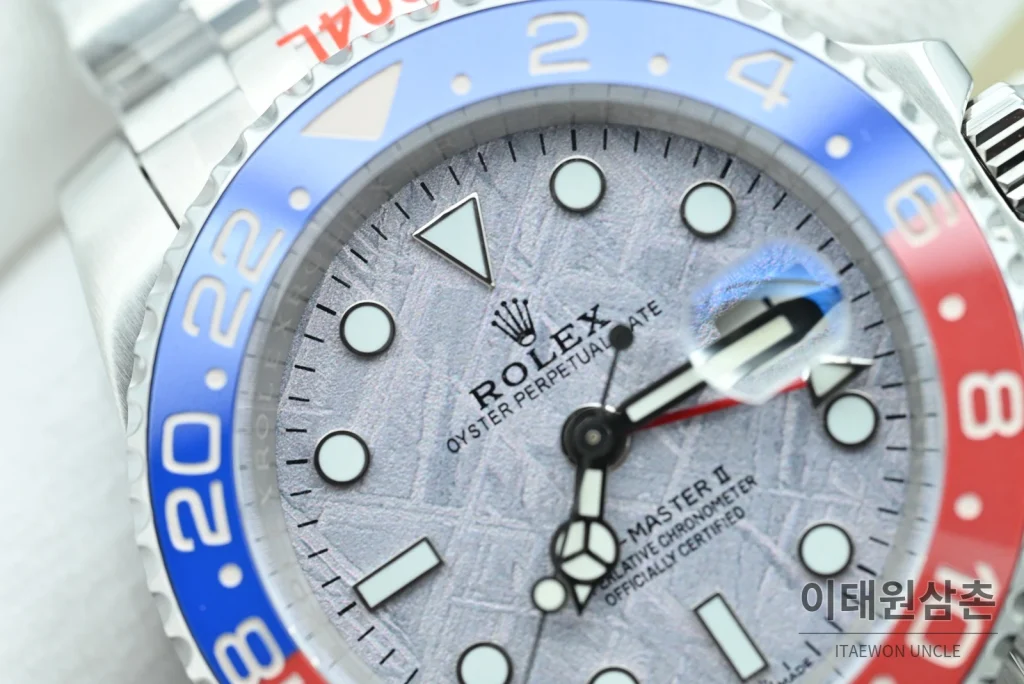롤렉스 GMT마스터Ⅱ 운석다이얼 레드블루베젤 오토매틱 40mm