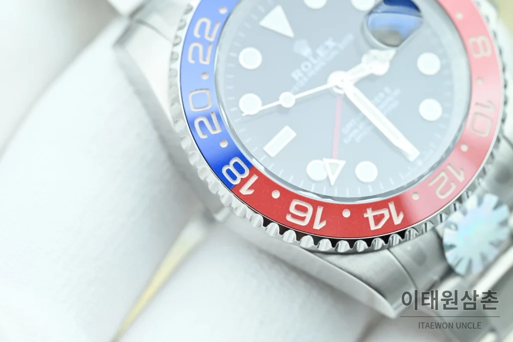 롤렉스 GMT 마스터 II 펩시 블랙다이얼 세라믹베젤 오토매틱 40mm