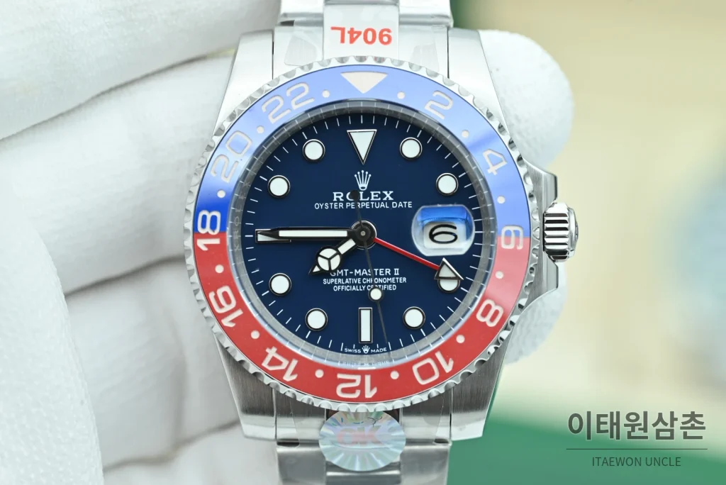 롤렉스 GMT 마스터 II 펩시 블루다이얼 세라믹베젤 오토매틱 40mm