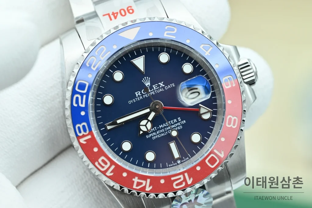 롤렉스 GMT 마스터 II 펩시 블루다이얼 세라믹베젤 오토매틱 40mm