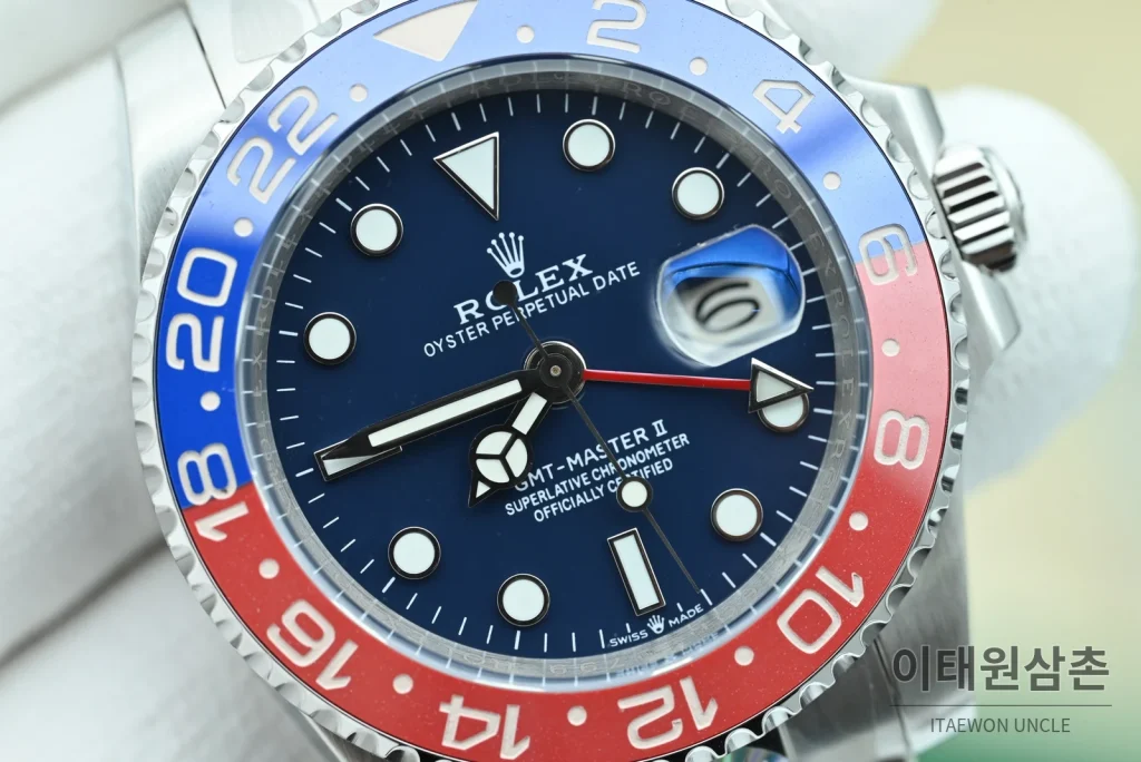 롤렉스 GMT 마스터 II 펩시 블루다이얼 세라믹베젤 오토매틱 40mm