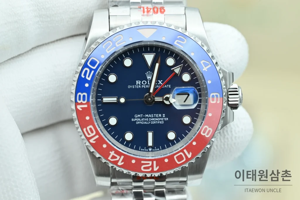 롤렉스 GMT마스터Ⅱ 펩시 블루다이얼 쥬빌리 40mm